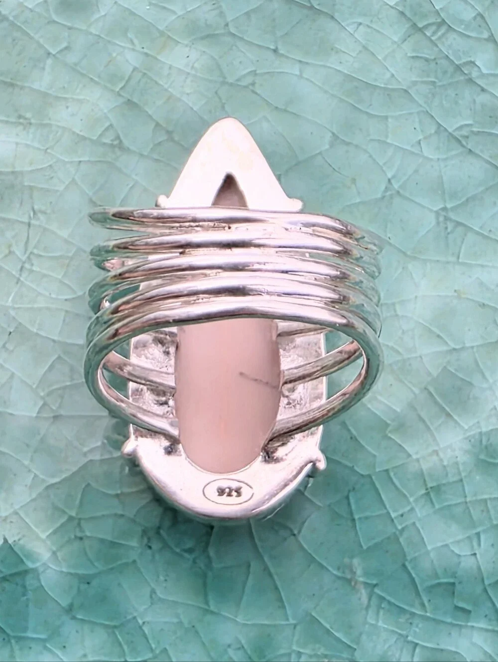 Pink Opal Gemstone Ring In 925 Sterling Silver (7)